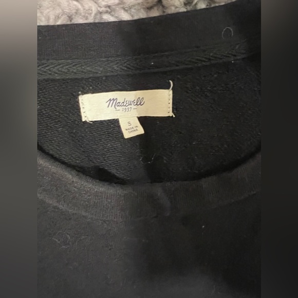 Madewell Bien Fait Graphic Black Sweatshirt Size Small - Picture 5 of 9